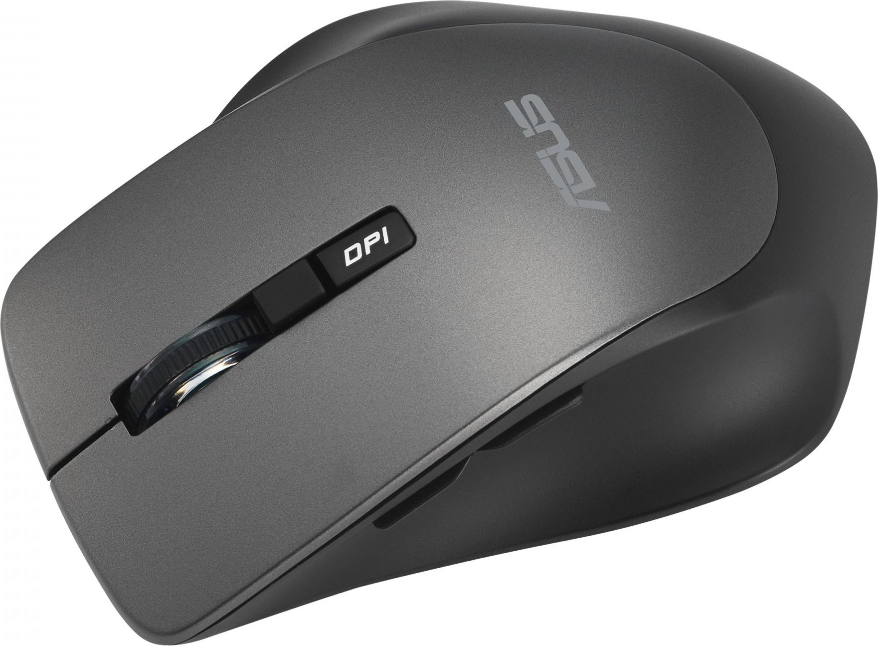 ASUS WT425/Ergonomická/Optická/Pro praváky/1 600 DPI/Bezdrátové USB/Šedá