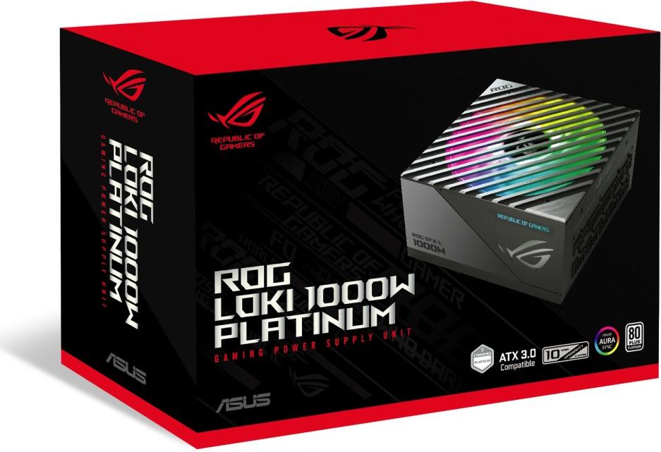 ASUS zdroj ROG Loki SFX-L 1000W Platinum, 80+ Platinum, ARGB