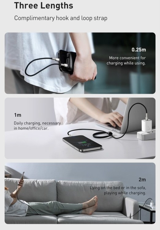Baseus Cafule Series USB-C na Lightning PD 20W 1m nabíjací/dátový kábel, čierny