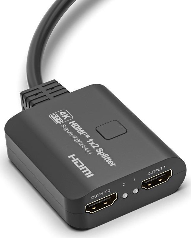 PremiumCord HDMI 2.0 Mini splitter 1-2 Pigtail 4Kx2K@60Hz HDCP2.2 Downscaler