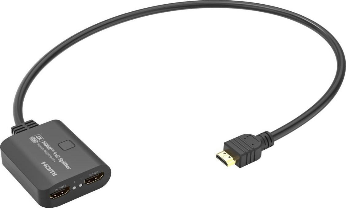 PremiumCord HDMI 2.0 Mini splitter 1-2 Pigtail 4Kx2K@60Hz HDCP2.2 Downscaler