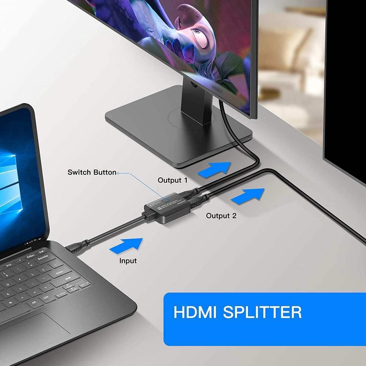 PremiumCord HDMI 2.0 Mini splitter 1-2 Pigtail 4Kx2K@60Hz HDCP2.2 Downscaler