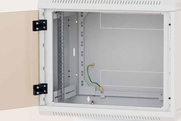 Triton Nástěnný rack jednodílný 12U (š)600x(h)595 perforované dveře