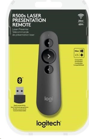 Logitech Wireless Presenter R500s Graphite, bezdrátový prezentér