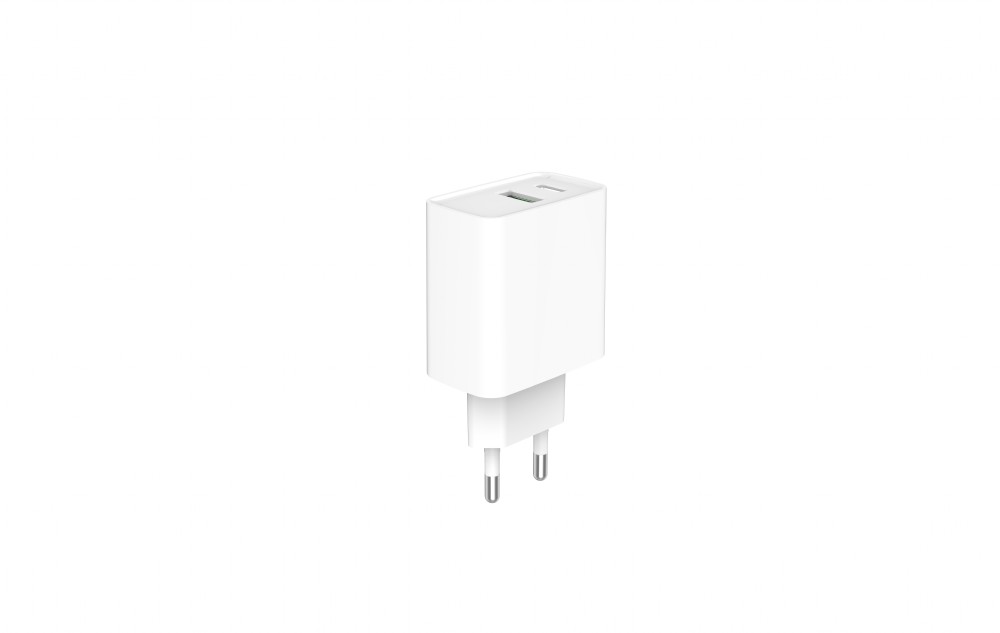 GEMBIRD PD nabíječka USB-A USB C 20W bilá