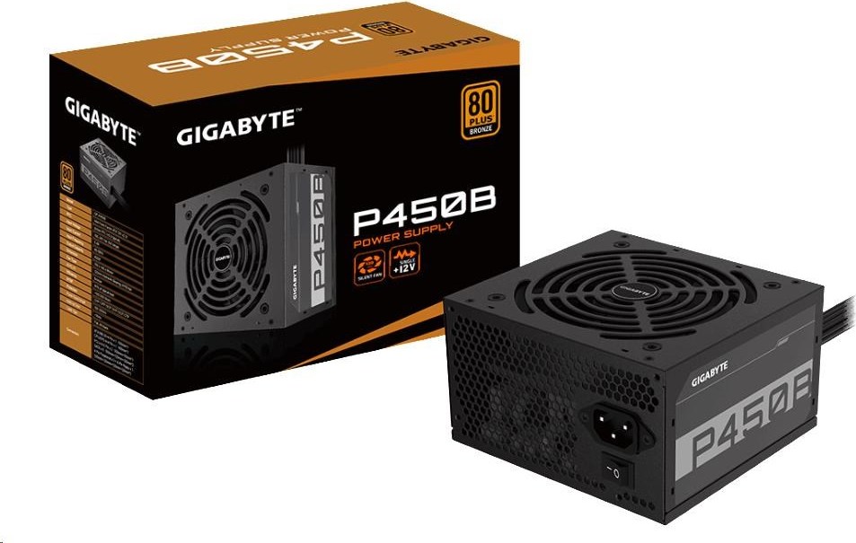 Napájací zdroj GIGABYTE P450B, 450W, 80plus bronze, 12 cm ventilátor