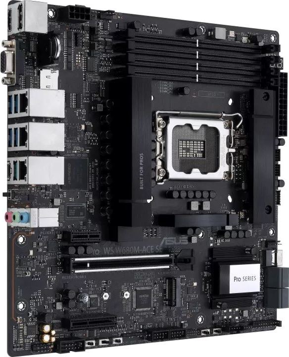 ASUS MB Sc LGA1700 PRO WS W680M-ACE SE, Intel W680, 4xDDR5, 1xDP, 1xHDMI, 1xVGA, 1xmATX