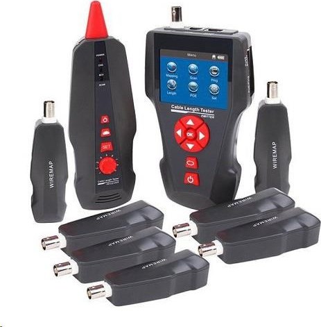 XtendLan Tester káblov LAN TLCD88 s LCD displejom, koaxiálne káble, Cat3/Cat5E/Cat6, UTP/STP, USB, PoE, ping, sonda, 8x spätná slučka