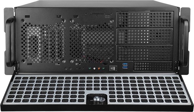 CHIEFTEC skříň Rackmount 4U ATX/mATX, UNC-409S-B-OP, bez zdroje, černá