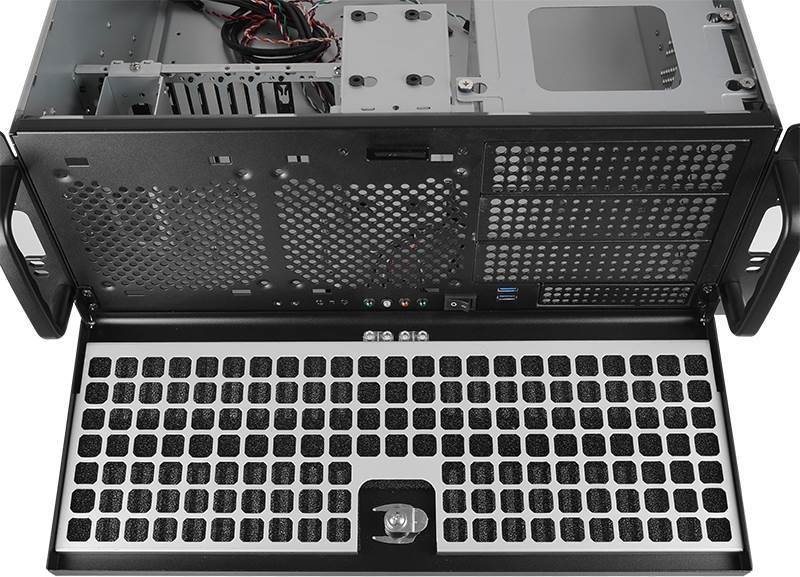 CHIEFTEC skříň Rackmount 4U ATX/mATX, UNC-409S-B-OP, bez zdroje, černá