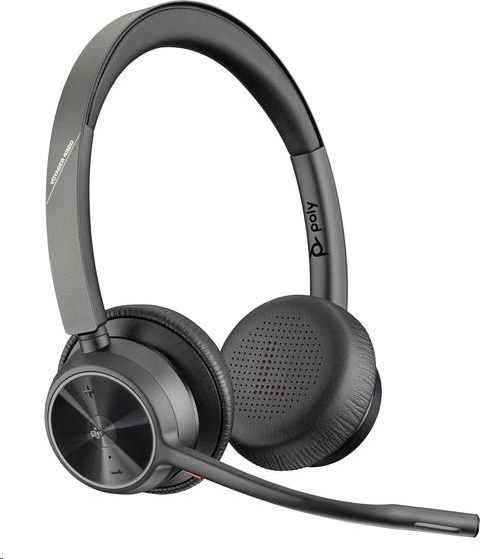 HP Inc. Poly Voyager 4320 MS Teams bezdrátová náhlavní souprava, BT700 USB-A adaptér, stereo