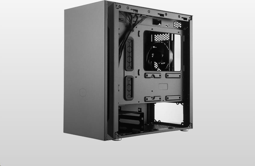 CoolerMaster Cooler Master case Silencio S400 Steel, mATX, 2x 120mm Fan, Černá