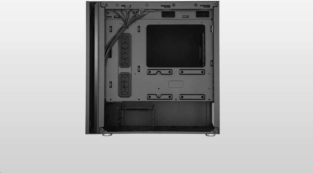 CoolerMaster Cooler Master case Silencio S400 Steel, mATX, 2x 120mm Fan, Černá