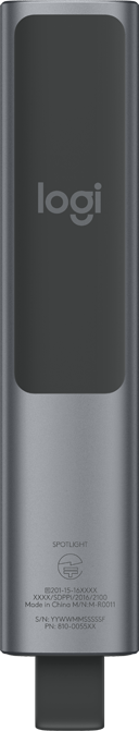 Logitech prezentér Spotlight Plus, Bezdrátový, Bluetooth, tmavě šedá