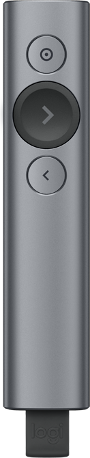Logitech prezentér Spotlight Plus, Bezdrátový, Bluetooth, tmavě šedá