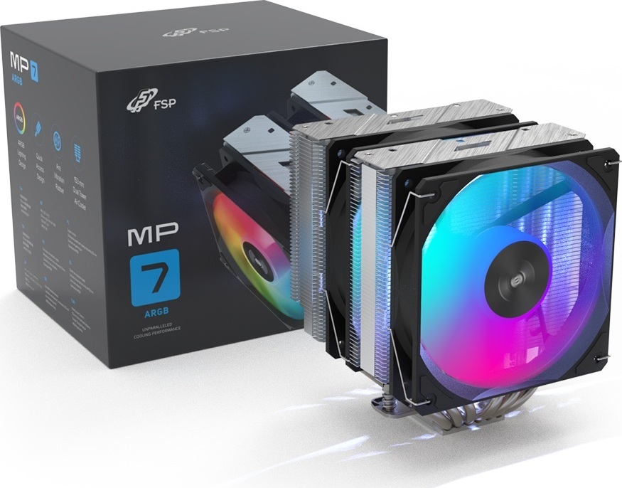 FSP Chladič CPU MP7 Dual, 120mm A.RGB FDB Fan