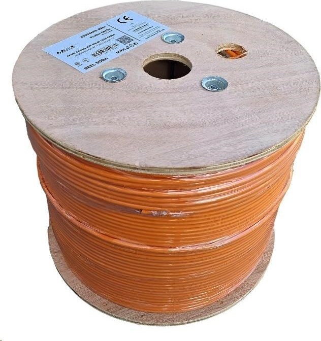UTP kabel LEXI-Net Cat5E, drát, LS0H (B2ca s1a,d0,a1), oranžový, 500m, cívka