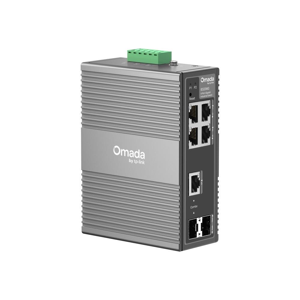 TP-Link OMADA průmyslový switch IES206G (4xGbE,1xGbE/SFPcombo,1xSFP,DIN,IP40,fanless)