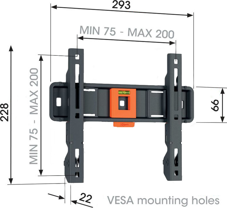 VOGELS Vogel's TVM 1203, fixní TV držák pro obrazovky 19-50", 30 kg