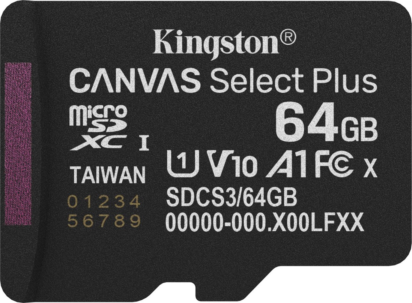Kingston MicroSDXC karta 64GB Canvas Select Plus, U1, V10, A1