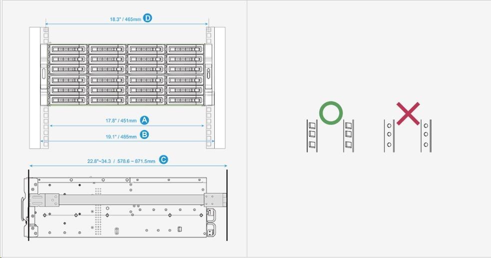 QNAP Rail-A02-90 2U lišty