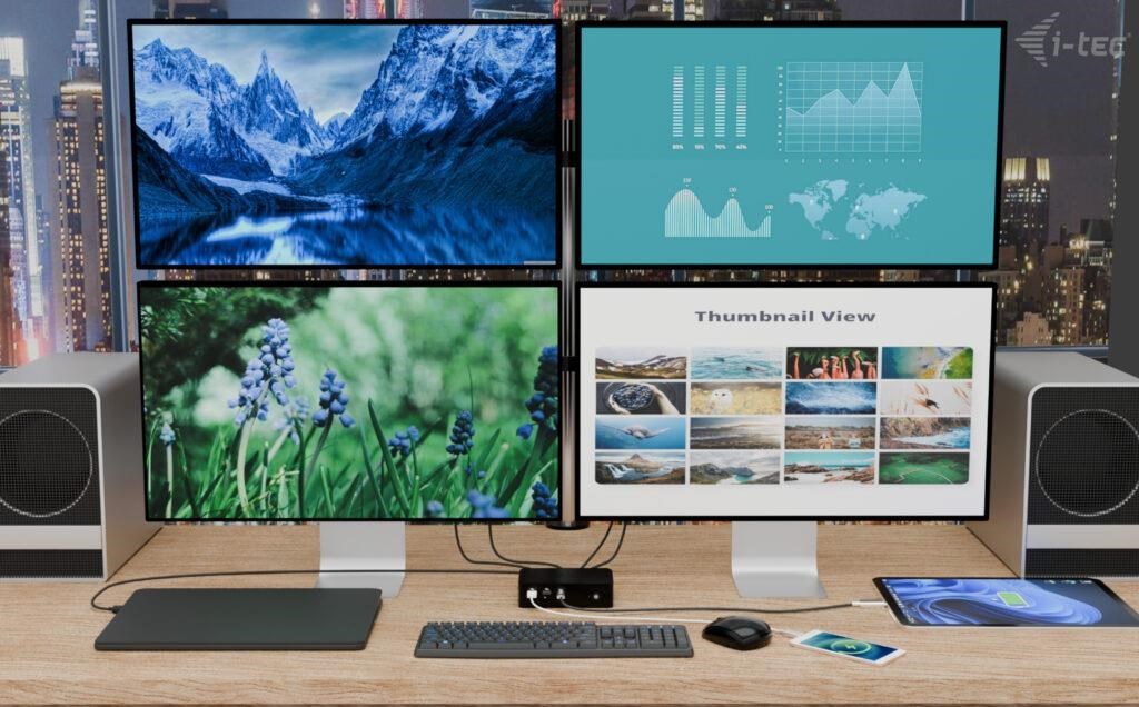 i-tec Thunderbolt 5 Quattro Display Docking Station, Power Delivery 140W