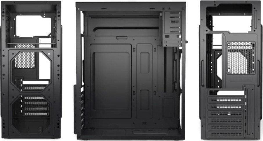 1stCOOL skříň JAZZ 6, micro tower, AU, USB 3.0, bez zdroje, černá