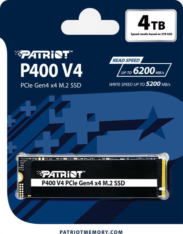 Patriot P400 V4/4TB/SSD/M.2 NVMe/Heatsink/5R