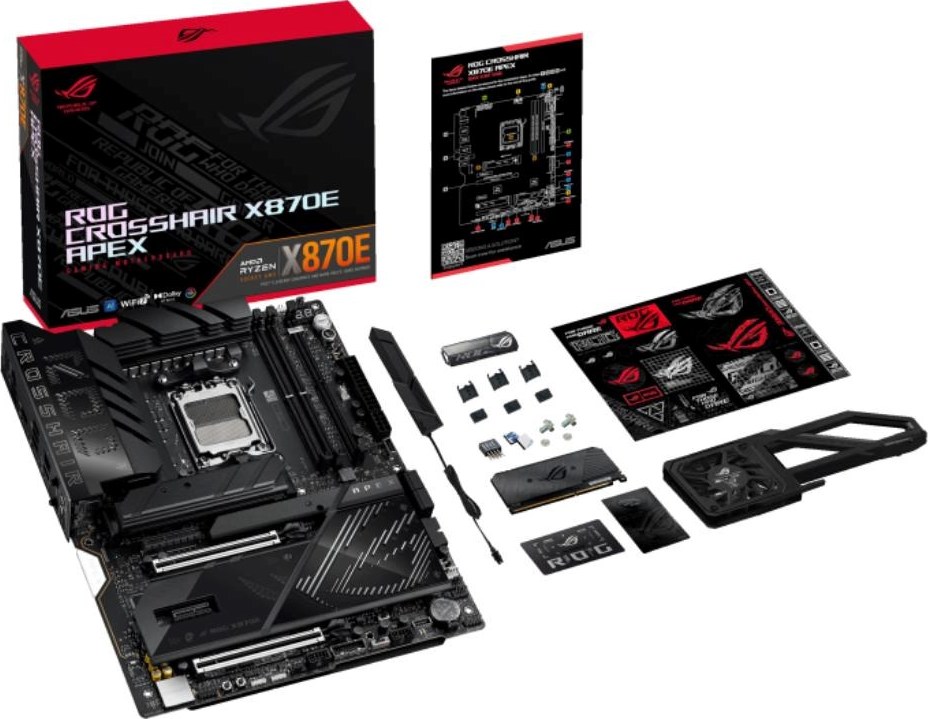 ASUS MB Sc AM5 ROG CROSSHAIR X870E APEX, AMD X870, 2xDDR5, 2xUSB4, WiFi