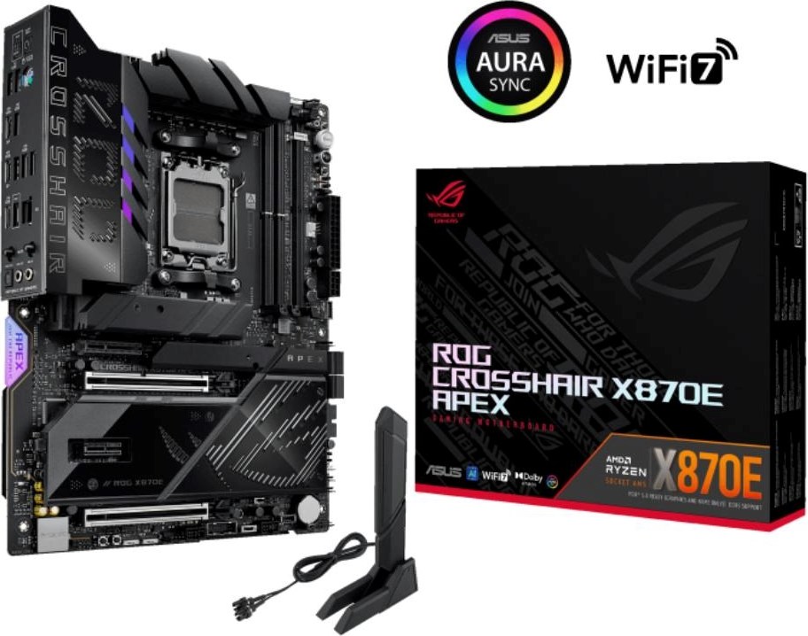 ASUS MB Sc AM5 ROG CROSSHAIR X870E APEX, AMD X870, 2xDDR5, 2xUSB4, WiFi