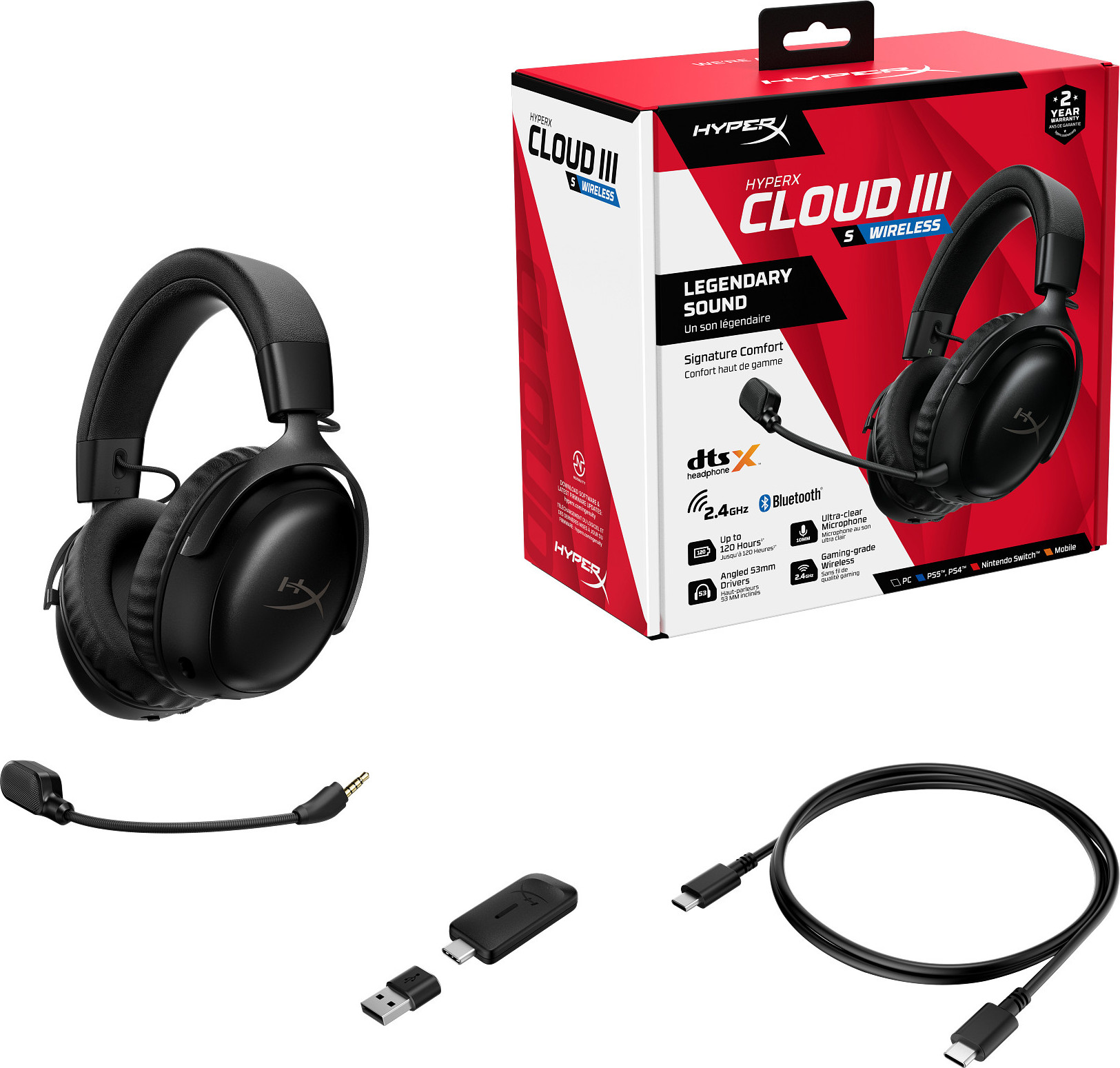 HP Inc. HyperX Cloud III S Wireless Black Gaming Headset