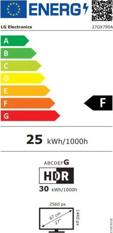 LG MT OLED 27" 27GX790A - OLED panel, 2560x1440, 0,03ms, 480Hz, G-Sync, HDMI, DP, USB, pivot