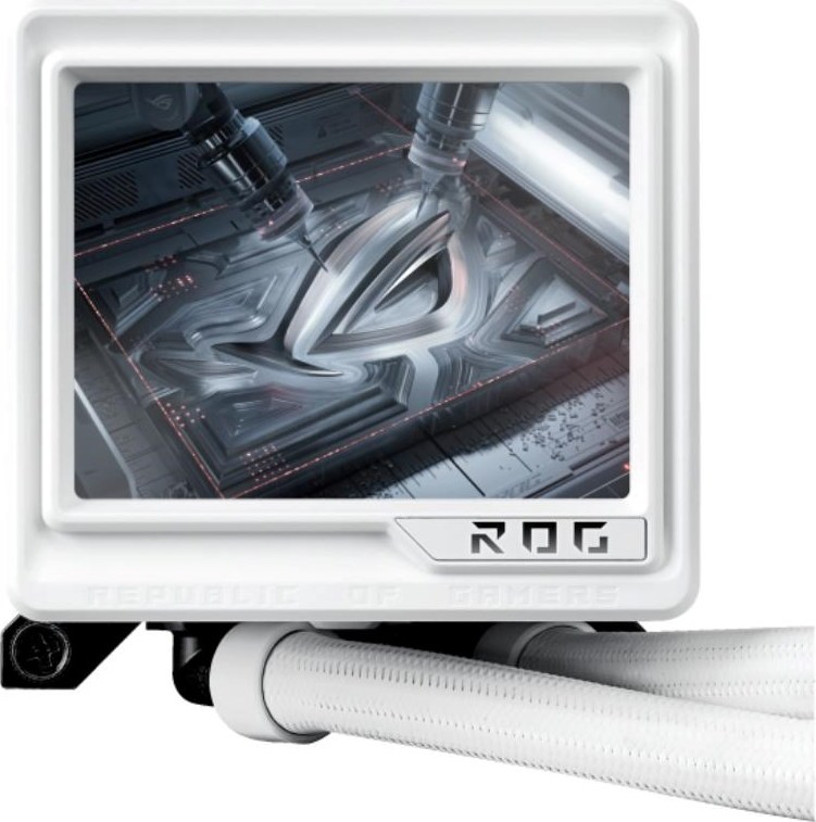 ASUS vodní chladič CPU AIO ROG RYUJIN III 360 ARGB EXTREME, 3x120mm, LGA1851, AM5, bílá