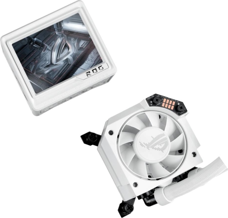 ASUS vodní chladič CPU AIO ROG RYUJIN III 360 ARGB EXTREME, 3x120mm, LGA1851, AM5, bílá