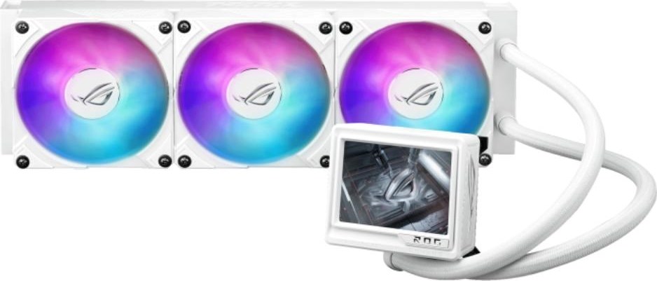 ASUS vodní chladič CPU AIO ROG RYUJIN III 360 ARGB EXTREME, 3x120mm, LGA1851, AM5, bílá