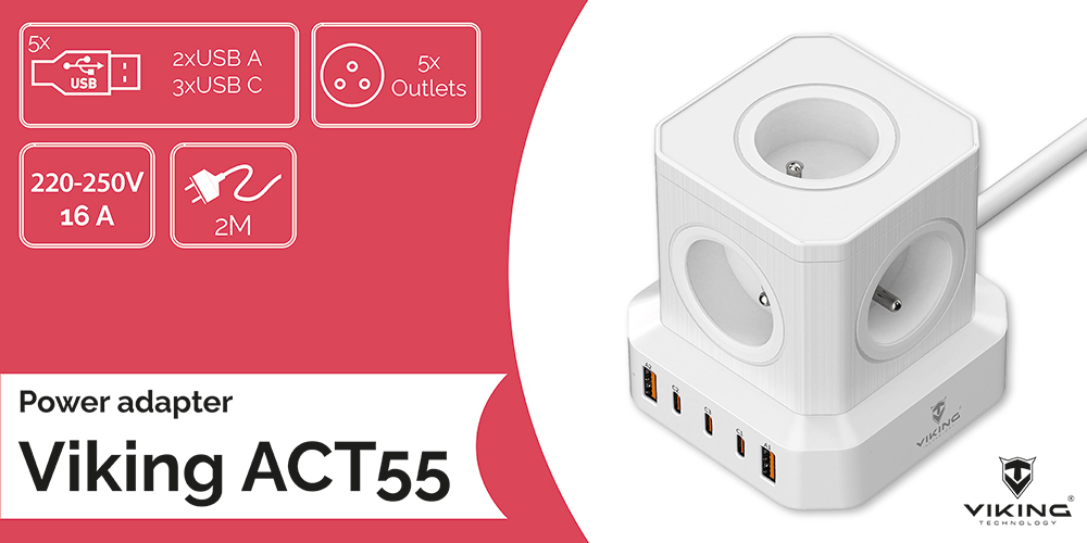 Viking síťový adaptér ACT55