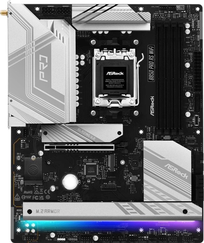 ASRock MB Sc AM5 B850 Pro RS WiFi, AMD B850, 4xDDR5, 1xUSB-C, HDMI, WiFi, ATX