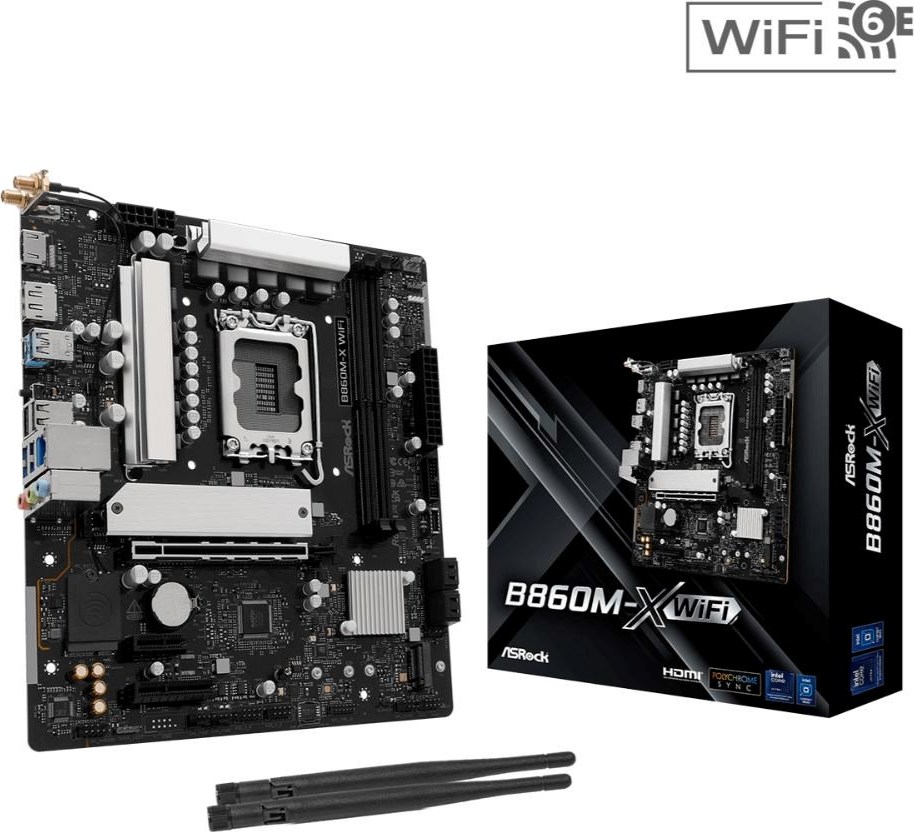 ASRock MB Sc LGA1851 B860M-X WIFI, Intel B860, 2xDDR5, 1xDP, 1xHDMI, WiFi, mATX