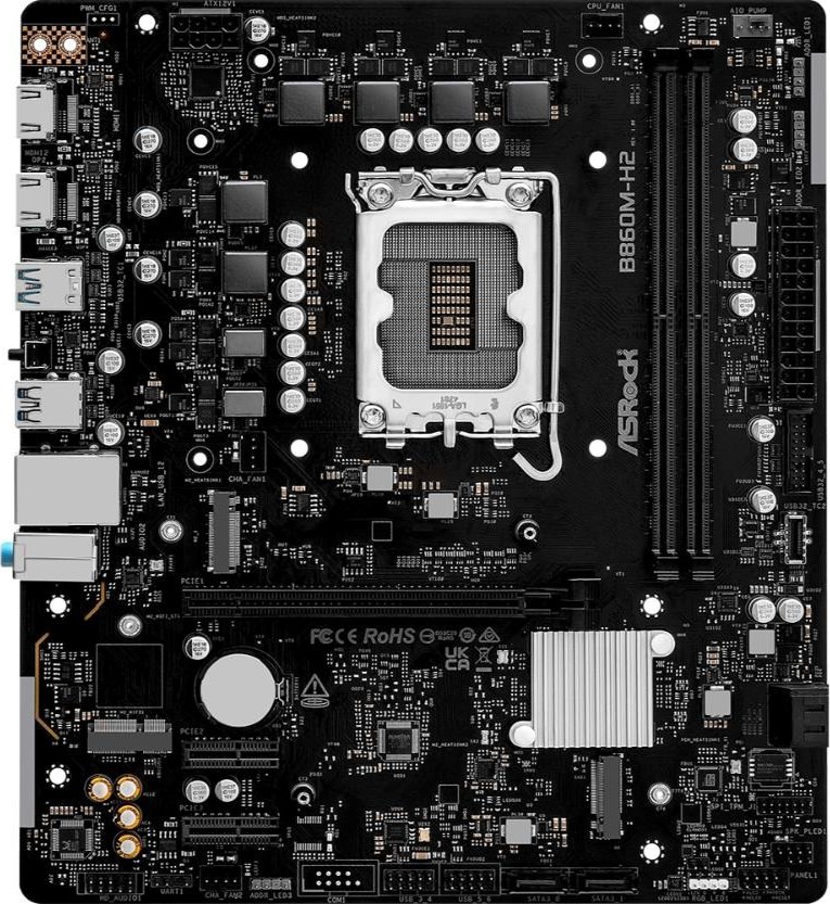 ASRock MB Sc LGA1851 B860M-H2, Intel B860, 2xDDR5, 2xHDMI, mATX