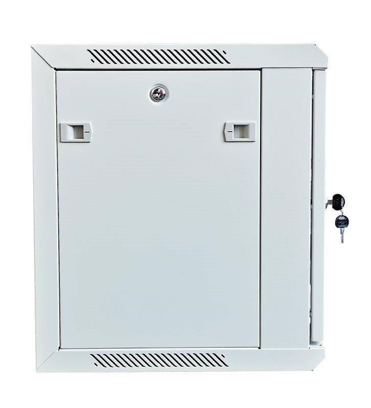XtendLan 19" nástěnný rozvaděč 9U 600x450, nosnost 60 kg, skleněné dveře, svařovaný, šedý