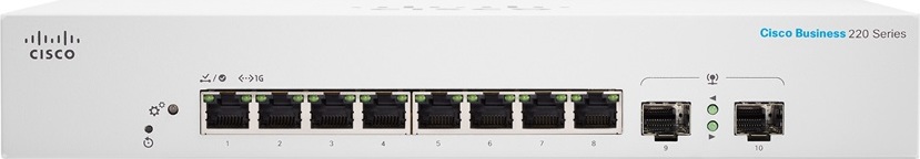 Cisco switch CBS220-8T-E-2G (8xGbE,2xSFP,fanless)