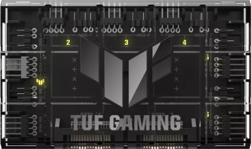 ASUS TUF GAMING ARGB FAN HUB, 6x ARGB Fan, 2x SATA, černá
