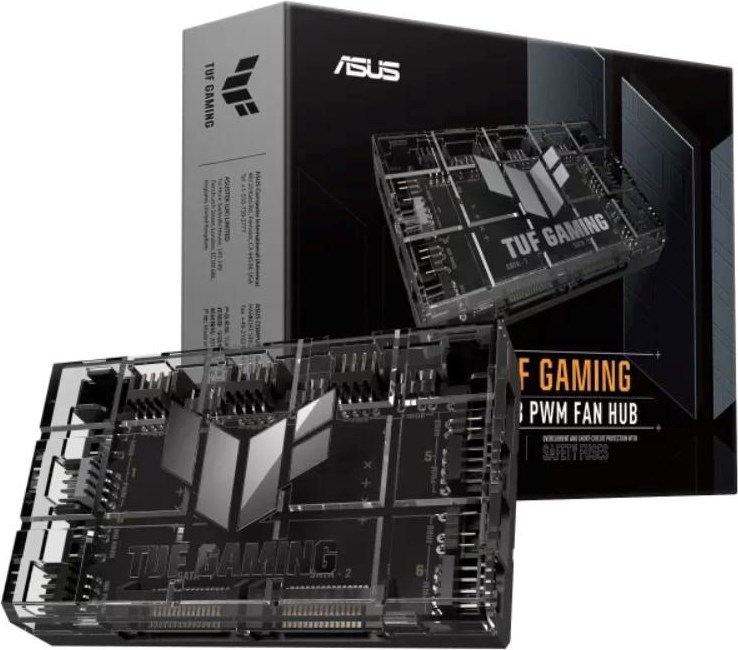 ASUS TUF GAMING ARGB FAN HUB, 6x ARGB Fan, 2x SATA, černá