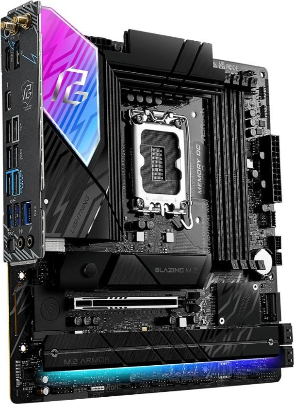ASRock MB Sc LGA1851 B860M Lightning WiFi, Intel B860, 4xDDR5, 1xThunderbolt, 1xDP, 1xHDMI, WiFi, mATX