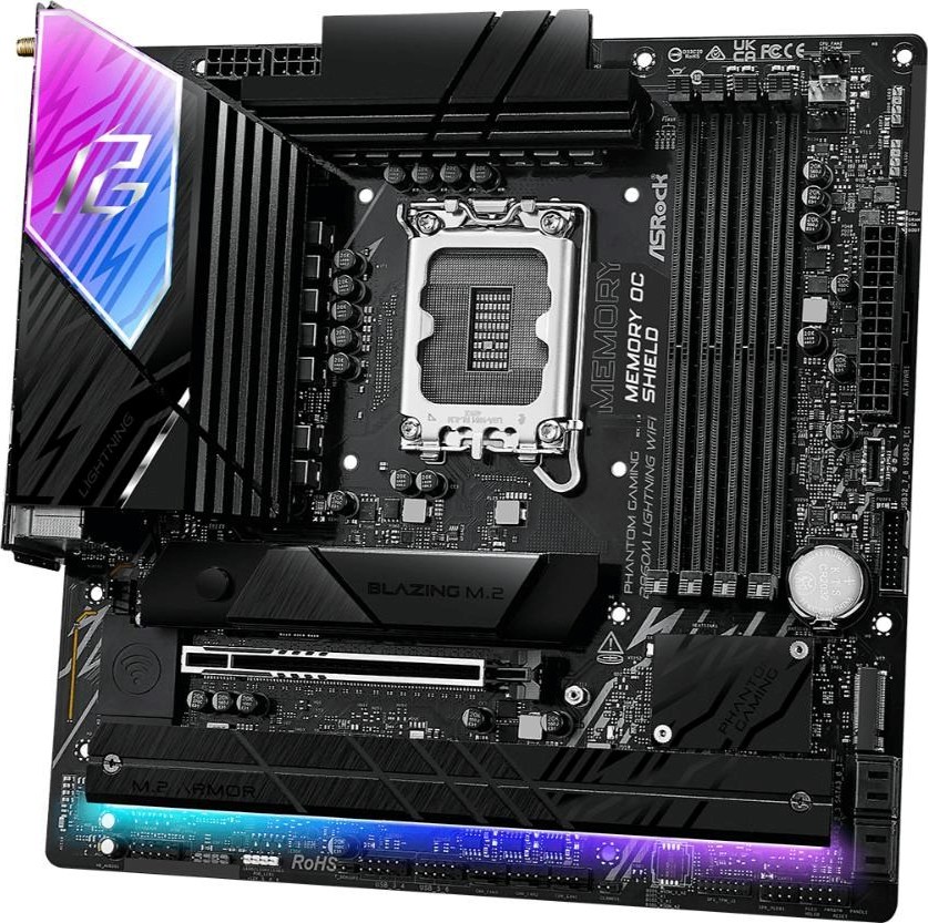 ASRock MB Sc LGA1851 B860M Lightning WiFi, Intel B860, 4xDDR5, 1xThunderbolt, 1xDP, 1xHDMI, WiFi, mATX