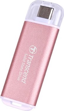 TRANSCEND Externí SSD ESD300P 512GB, External SSD, USB 10Gbps, Type C, růžová