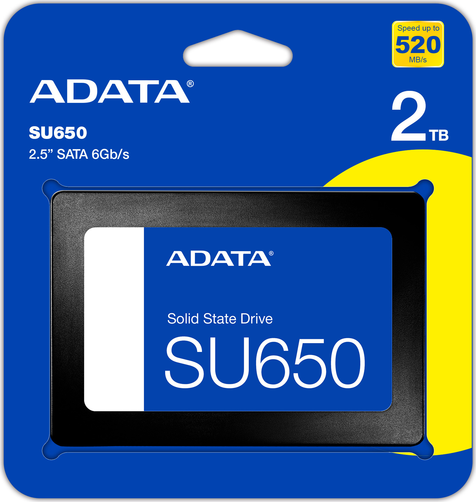 A-Data ADATA SSD 2TB SU650, SATA III, 2.5", (R:520/ W:450MB/s)