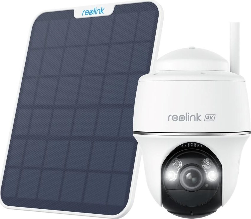 REOLINK bezpečnostní kamera Argus B440, 2.4 GHz, USB-C, Solární panel, 64GB, bílá