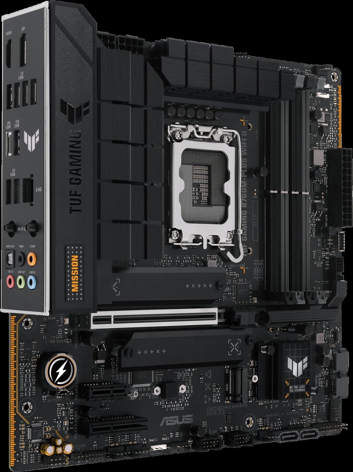 ASUS MB Sc LGA1700 TUF GAMING B760M-PLUS WIFI II, Intel B760, 4xDDR5, 1xDP, 1xHDMI, WI-FI, mATX