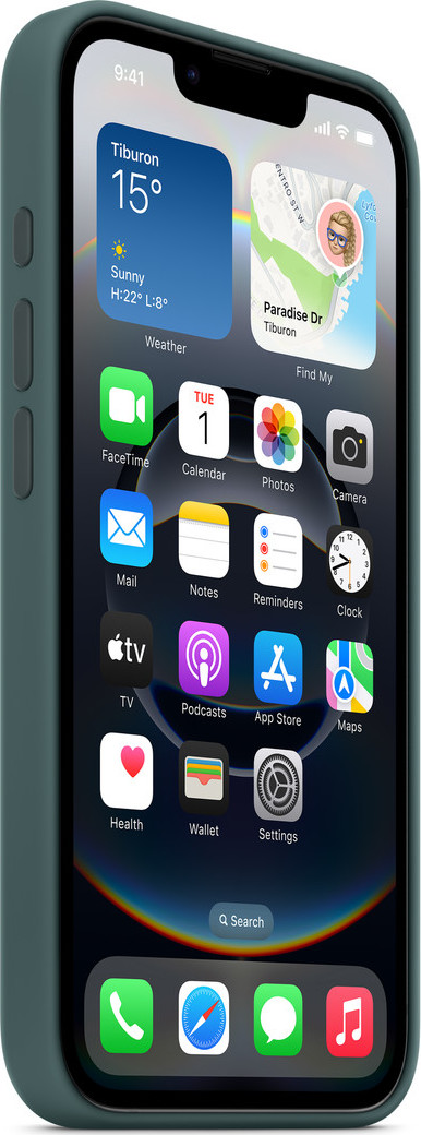 Apple iPhone 16e Silicone Case – Lake Green